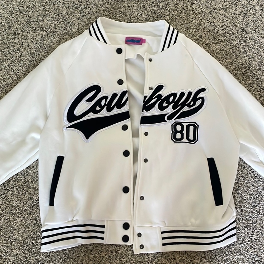 Edikited White Cowboys Jacket Size Small